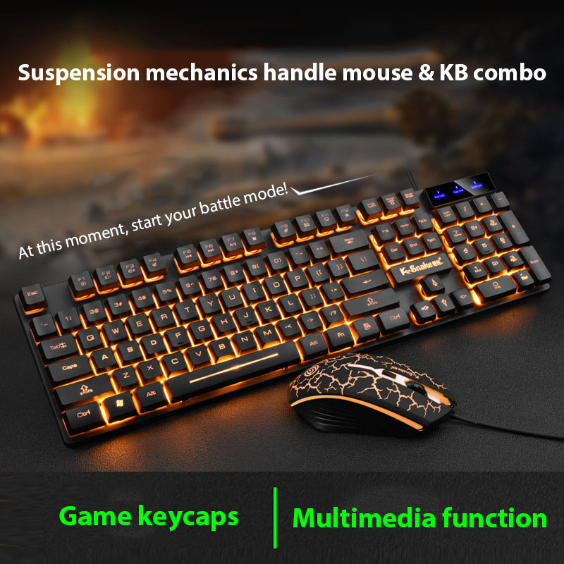 Gaming Keyboard And Mouse Wireless - Zestaw klawiatury i myszy KM320 Wodoodporna,
