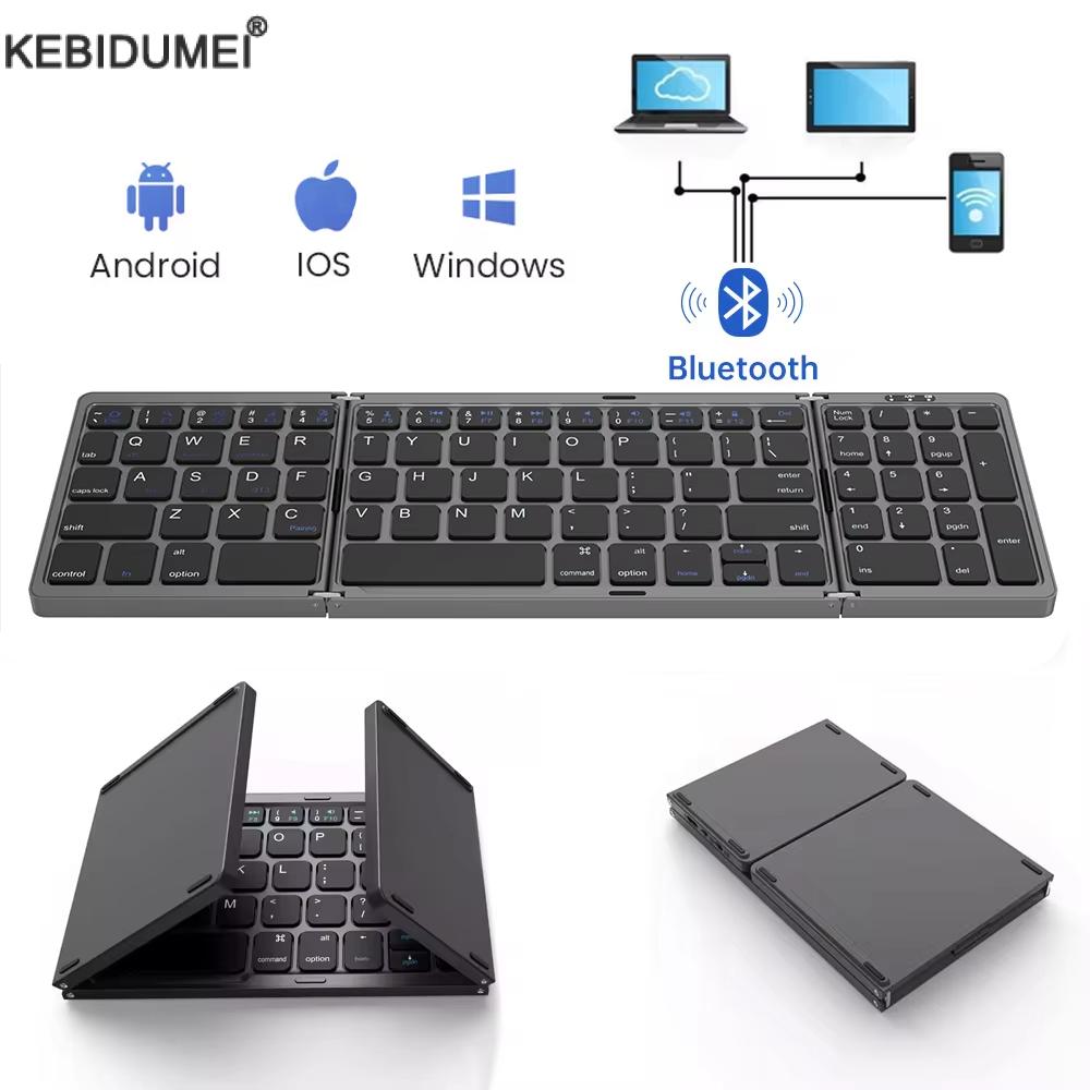 Gaming Keyboard Budget - Składana bezprzewodowa klawiatura Bluetooth, ładowalna klawiatura