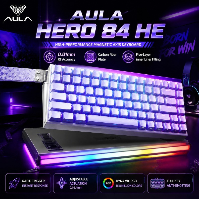 Gaming Keyboard He - Klawiatura mechaniczna gamingowa AULA HERO84 z