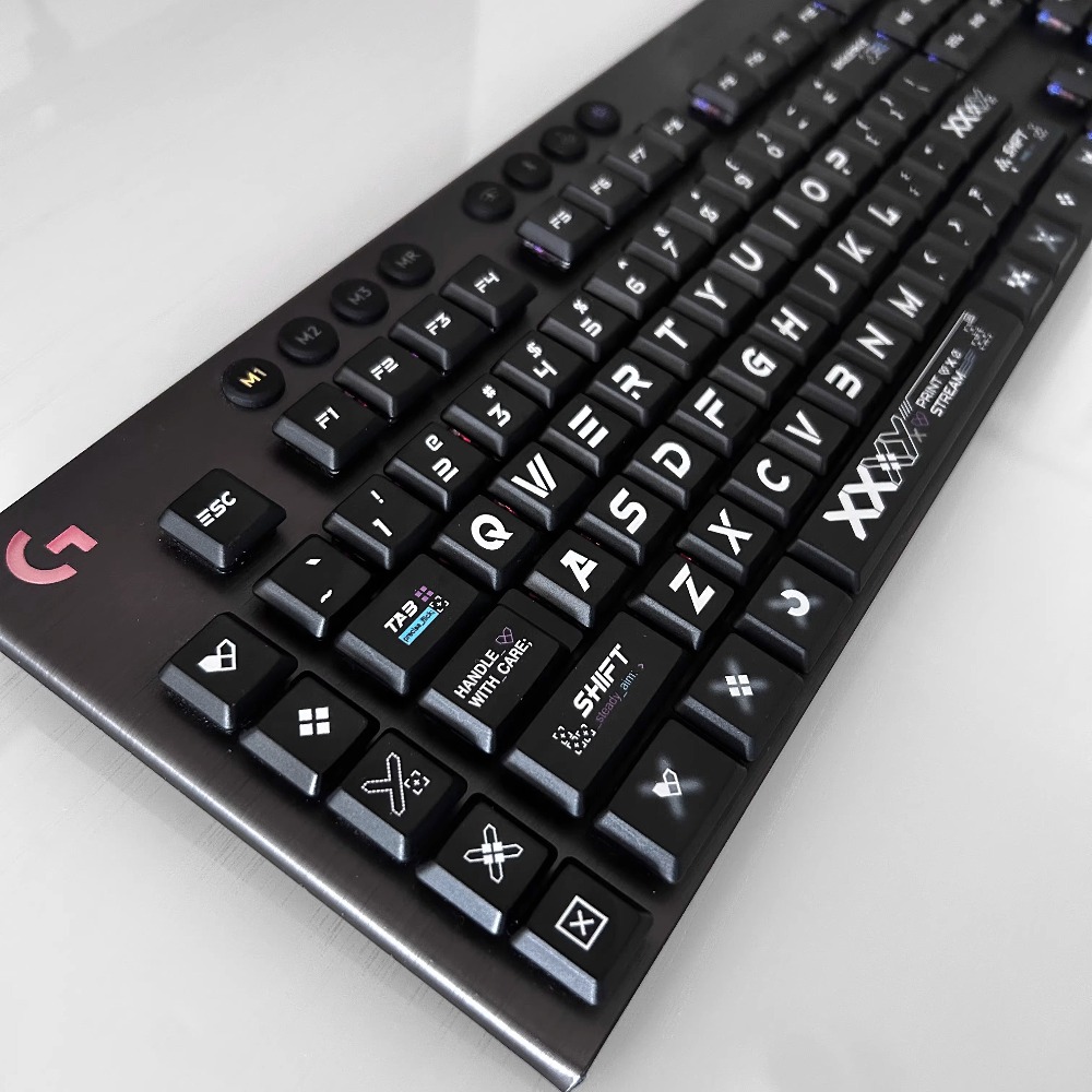 Gaming Keyboard Non Mechanical - Kompatybilne z nakładkami na klawisze Logitech