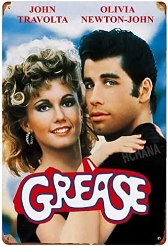 Brass Weight Plate - Metalowy szyld blaszany Grease Classic Movie,