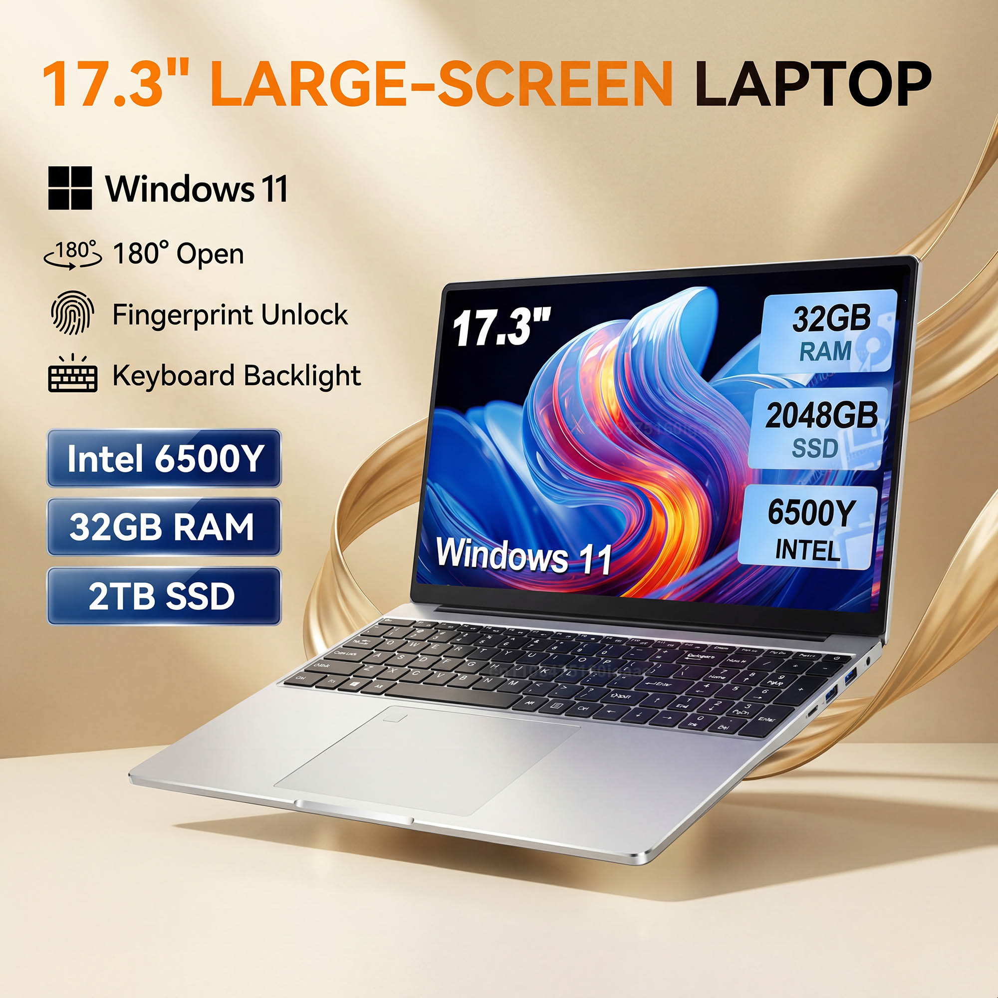 Gaming Keyboard Backlit - GORĄCY laptop z dużym ekranem 17,3