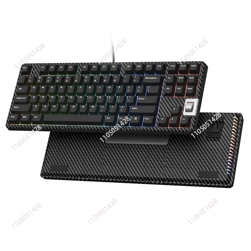 Gaming Keyboard Backlit - Klawiatura mechaniczna gamingowa F87 Walnut 75%