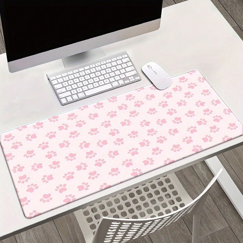 Gaming Keyboard Typewriter - Podkładka na biurko z różowym odciskiem