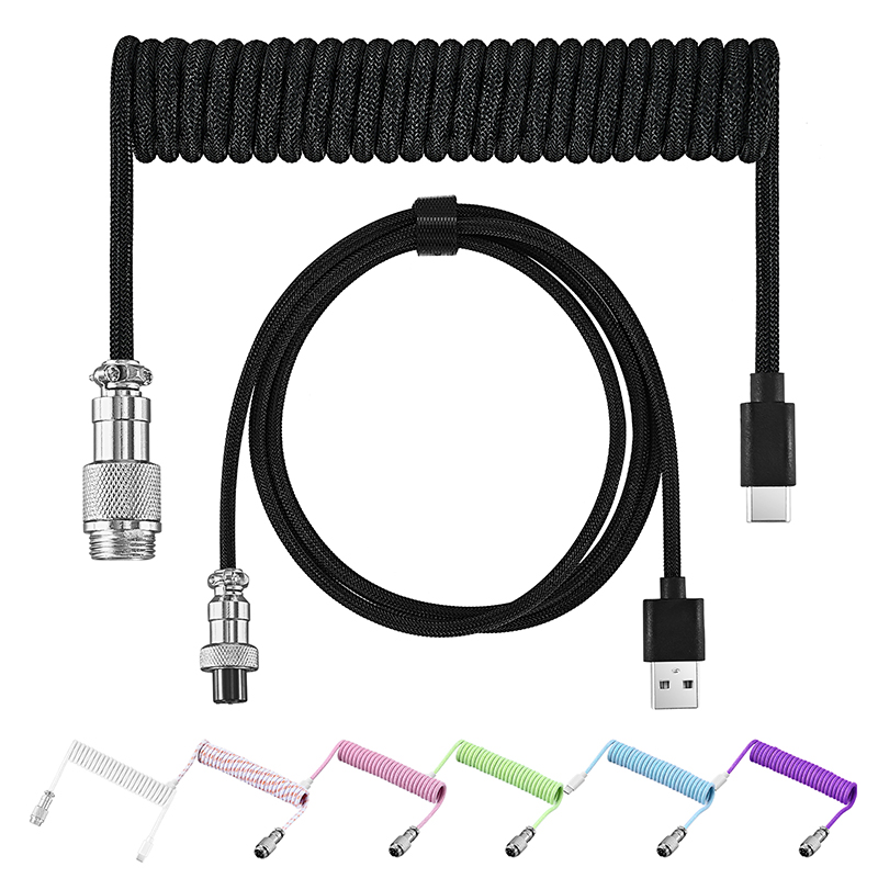 Gaming Keyboard Types - Kabel spiralny do klawiatury mechanicznej, Type-C
