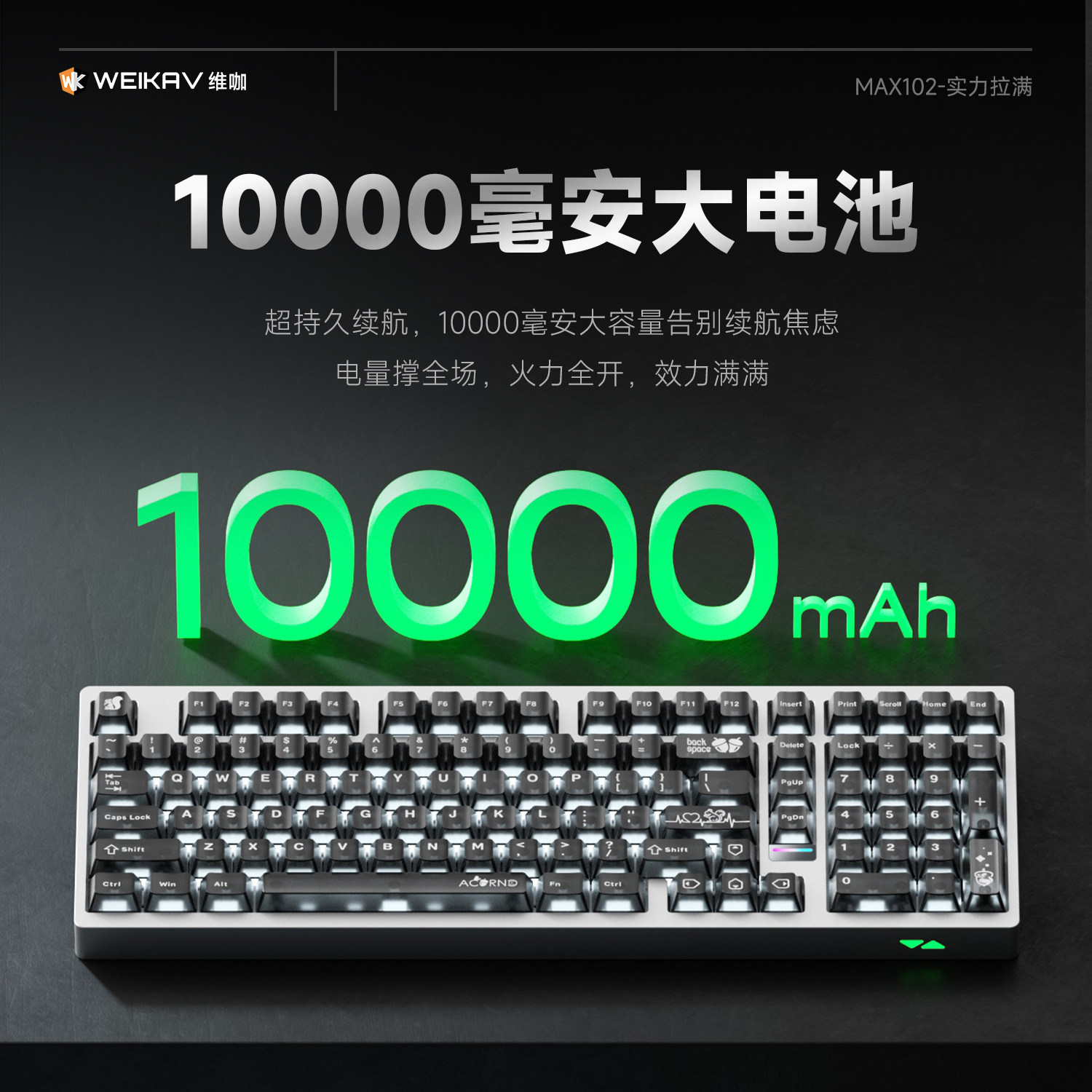 Weika Max102 Aluminiowa Obudow – Gaming Keyboard He recenzja i cena