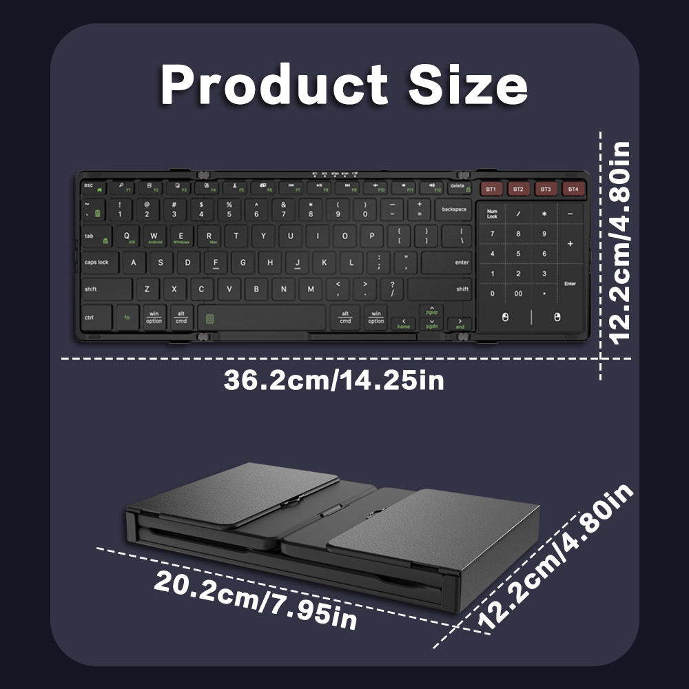 Składana klawiatura Bluetooth  – Gaming Keyboard Budget recenzja i cena