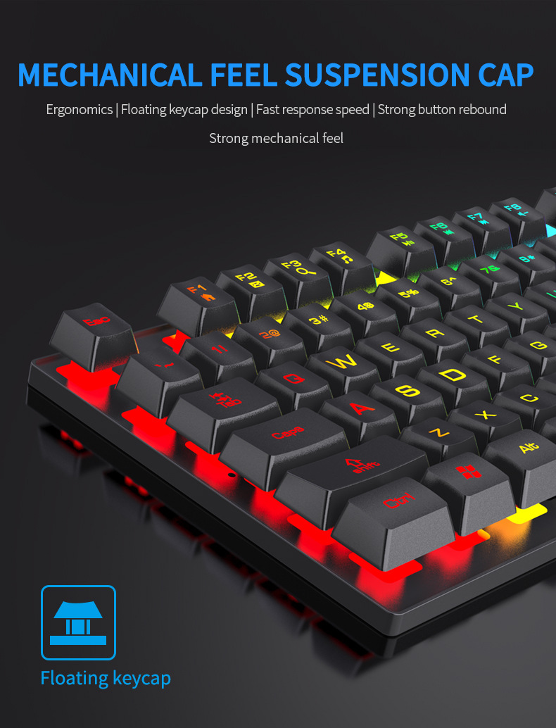 104-klawiszowa podświetlana kl – Gaming Keyboard Budget recenzja i cena